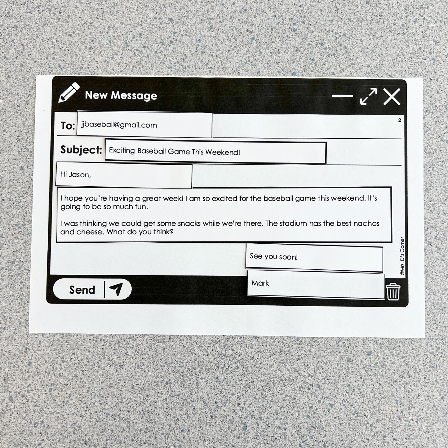 How to Write an Email Work Bin for Special Education | Writing an Email