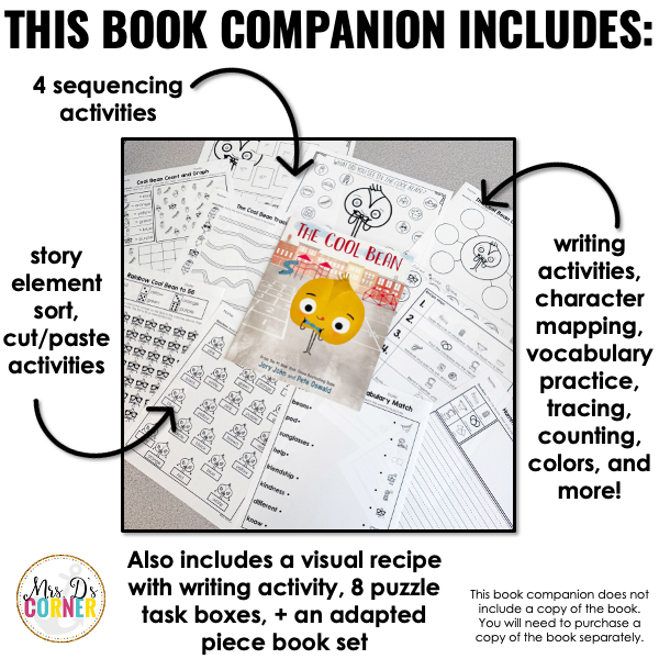 The Cool Bean Book Companion | Jory John Story Extension Activities