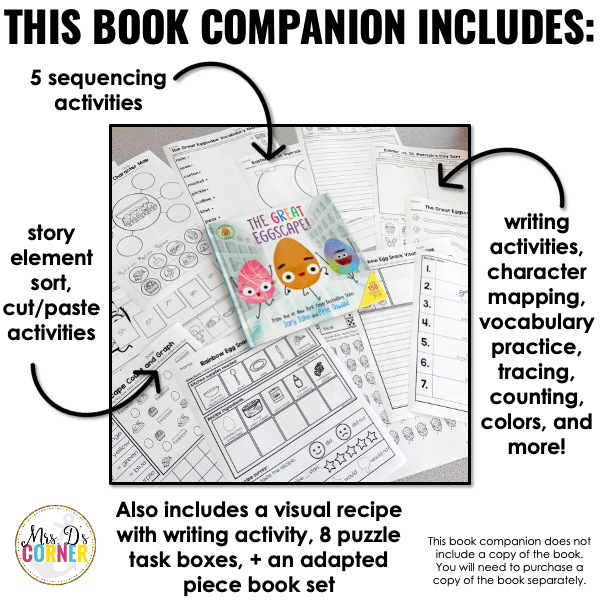 The Great Eggscape Book Companion | Jory John Story Extension Activities