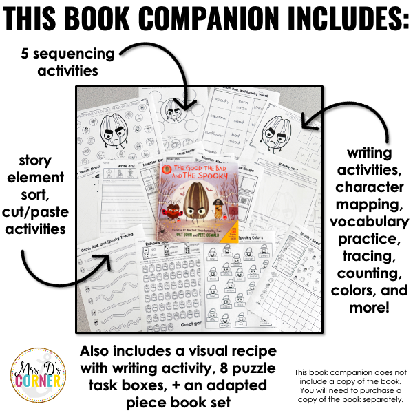The Good The Bad and The Spooky Book Companion | Jory John Extension Activities