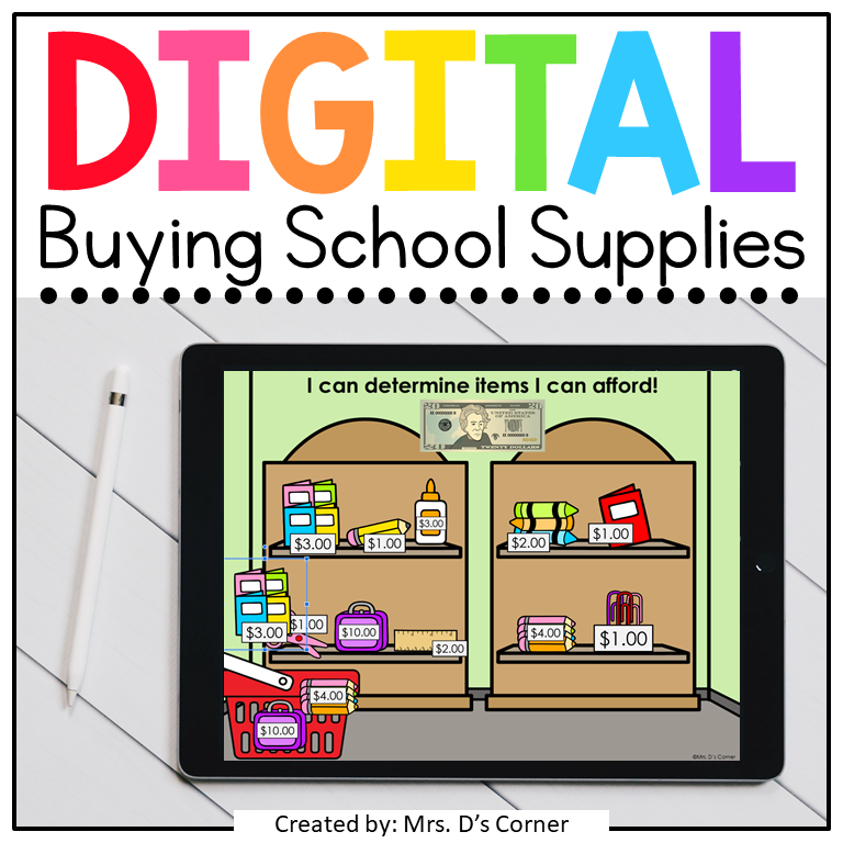 Buying School Supplies Digital Activity | Distance Learning