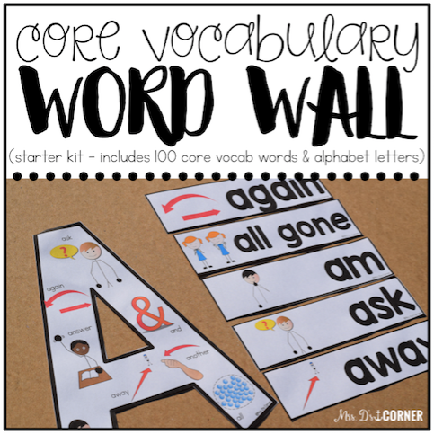 Core Vocabulary Word Wall ( Starter Kit ) | Special Education Word Wall