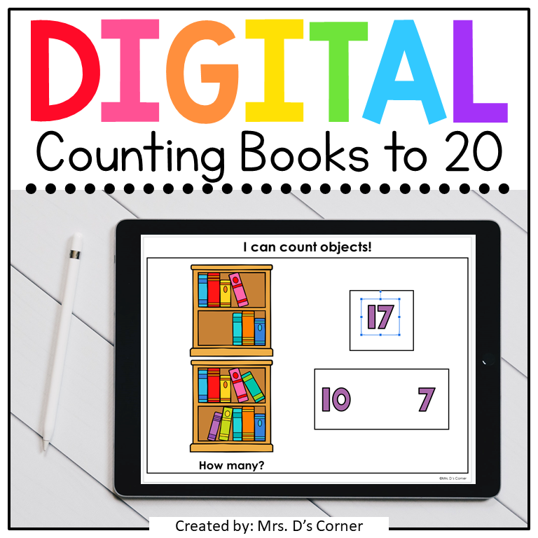 Back to School Counting Books Digital Activity | Distance Learning