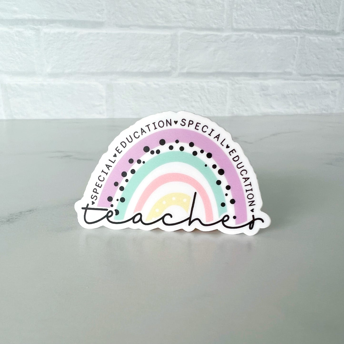 Special Education Teacher Rainbow Sticker