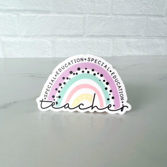 Special Education Teacher Rainbow Sticker