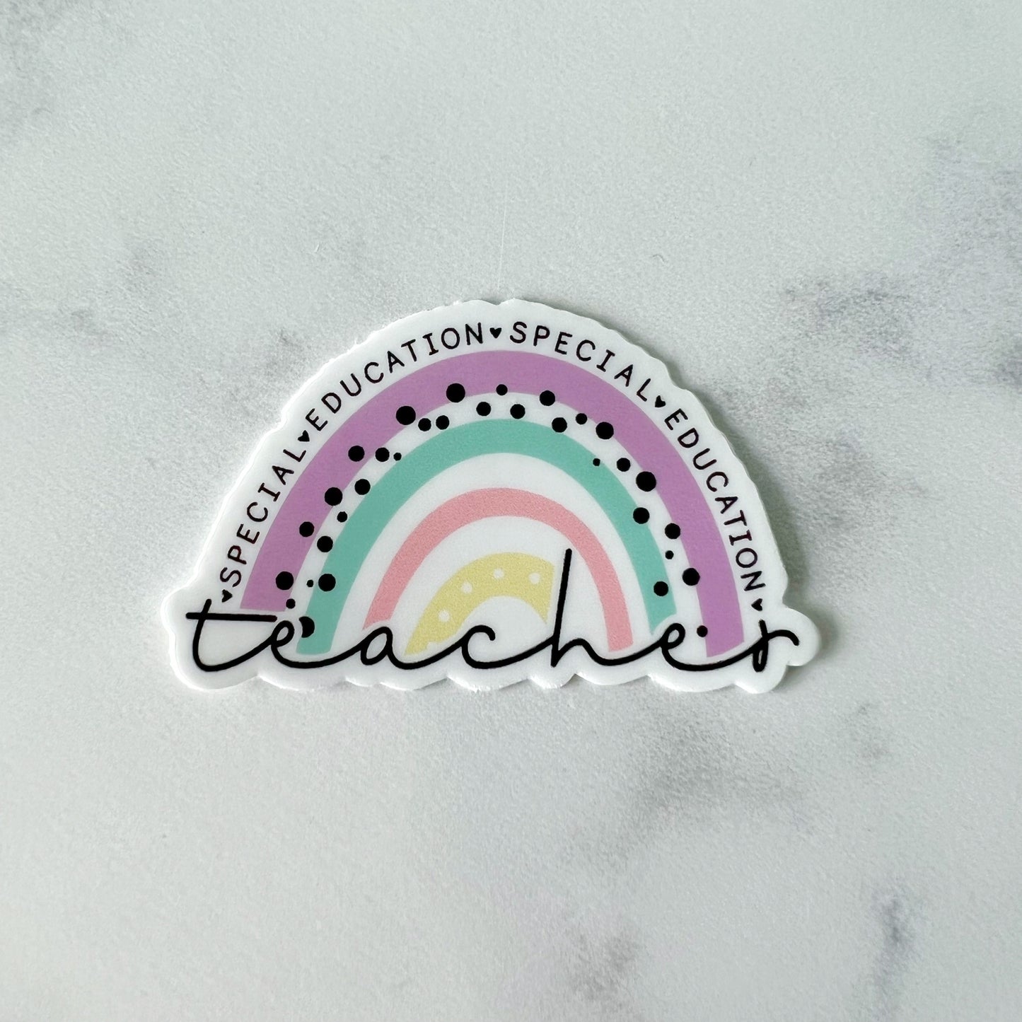 Special Education Teacher Rainbow Sticker
