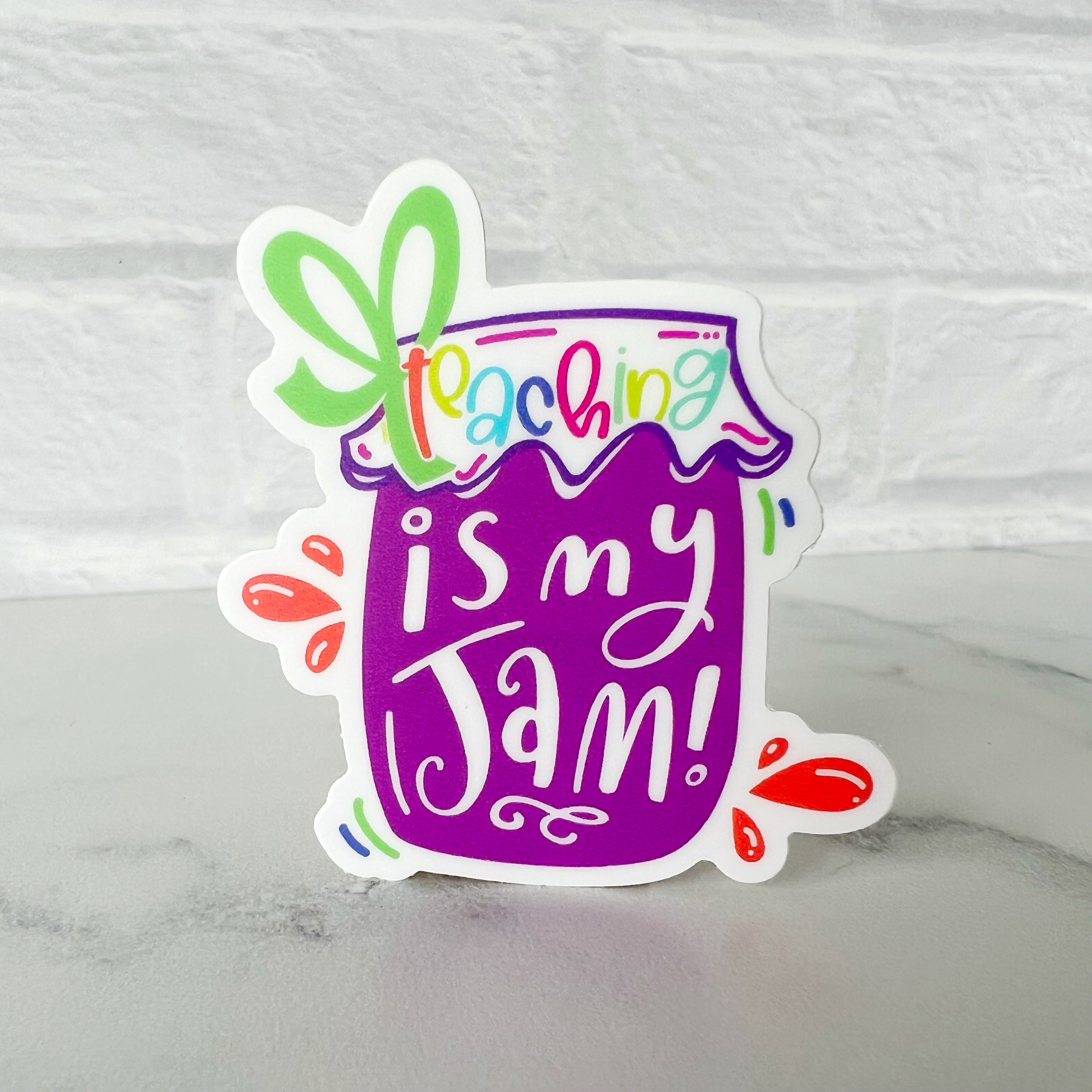 Teaching Is My Jam Sticker Mrsdsshop teaching-is-my-jam-sticker-mrsdsshop