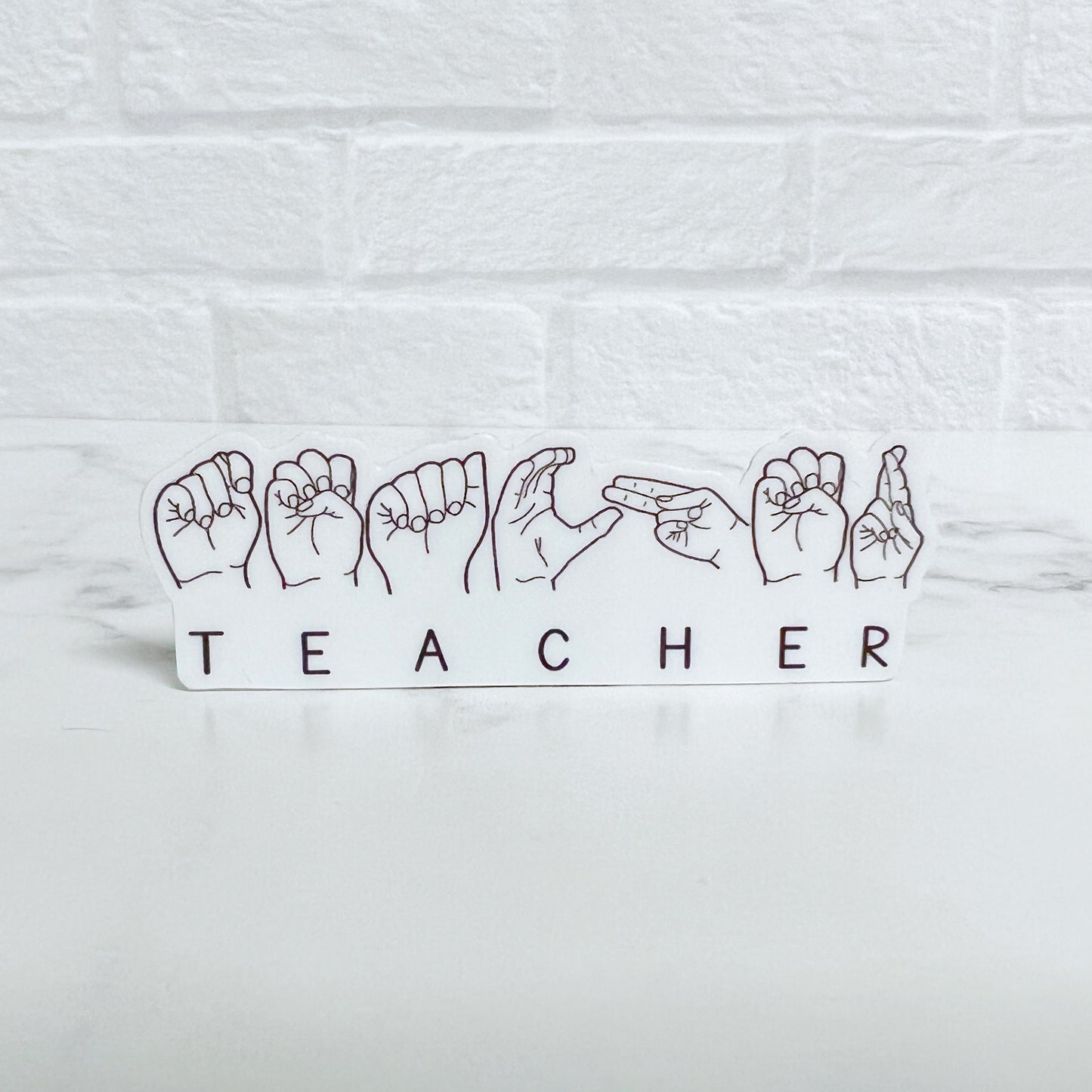 Teacher in ASL Sticker