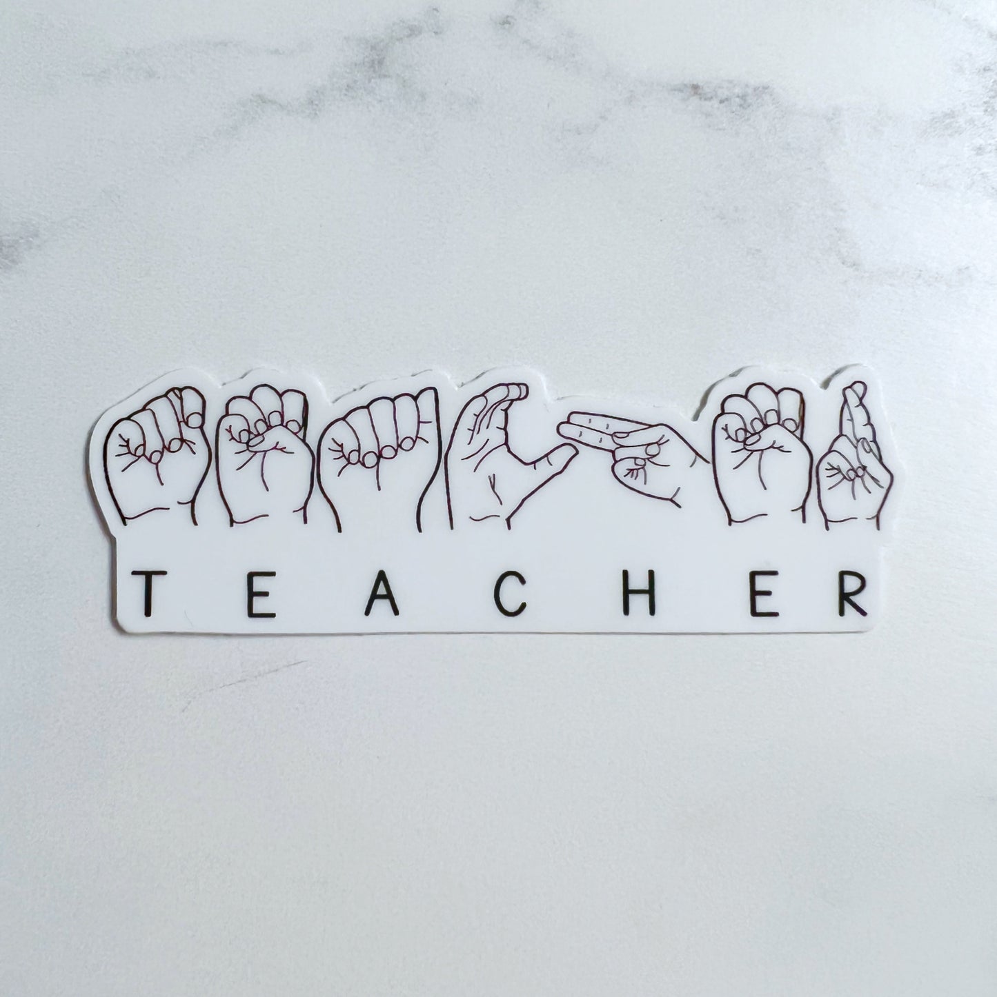 Teacher in ASL Sticker