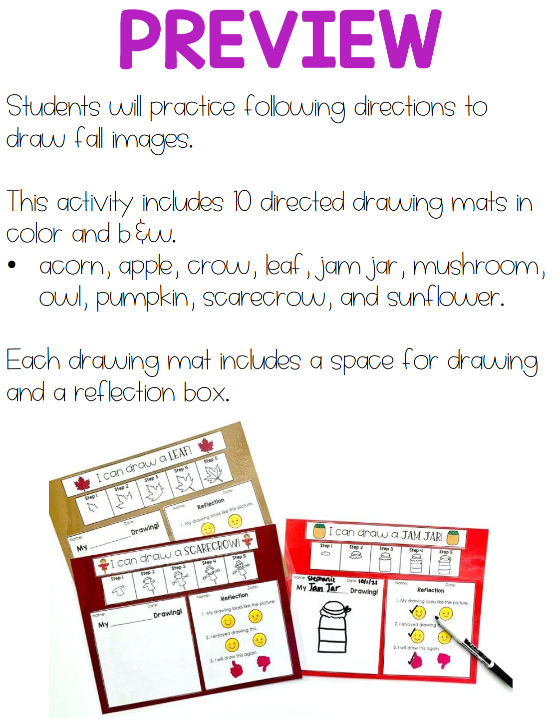 Seasonal Directed Drawings | Step-by-Step Drawings for Special Ed