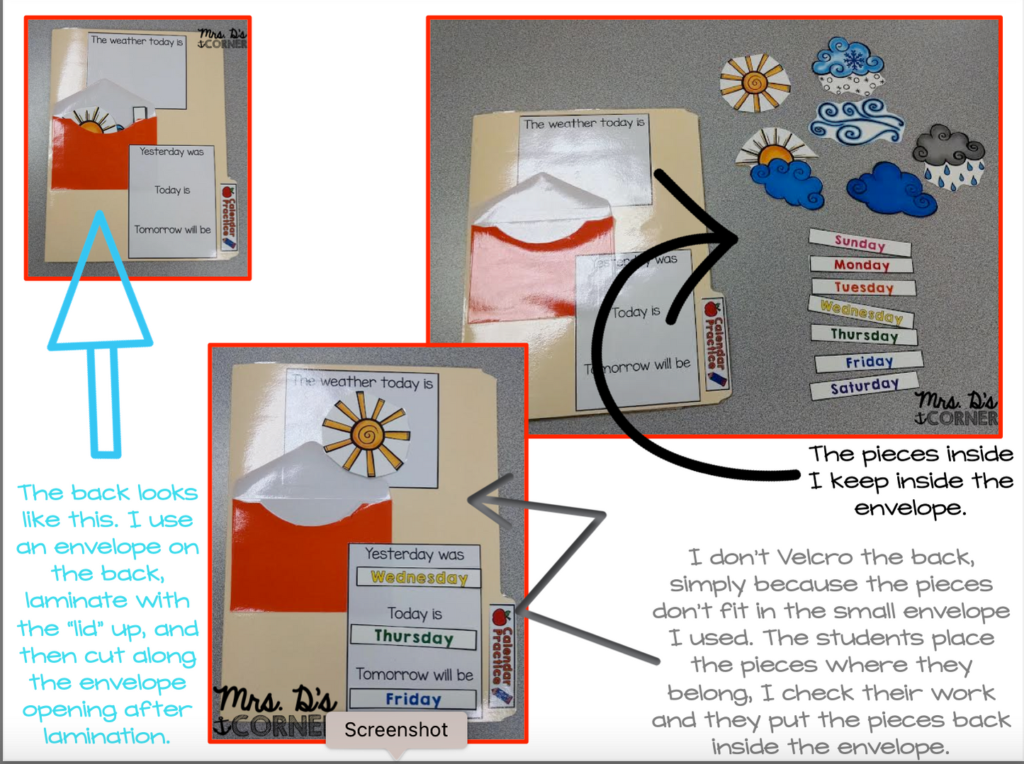 Calendar Practice File Folder Game | for Special Education