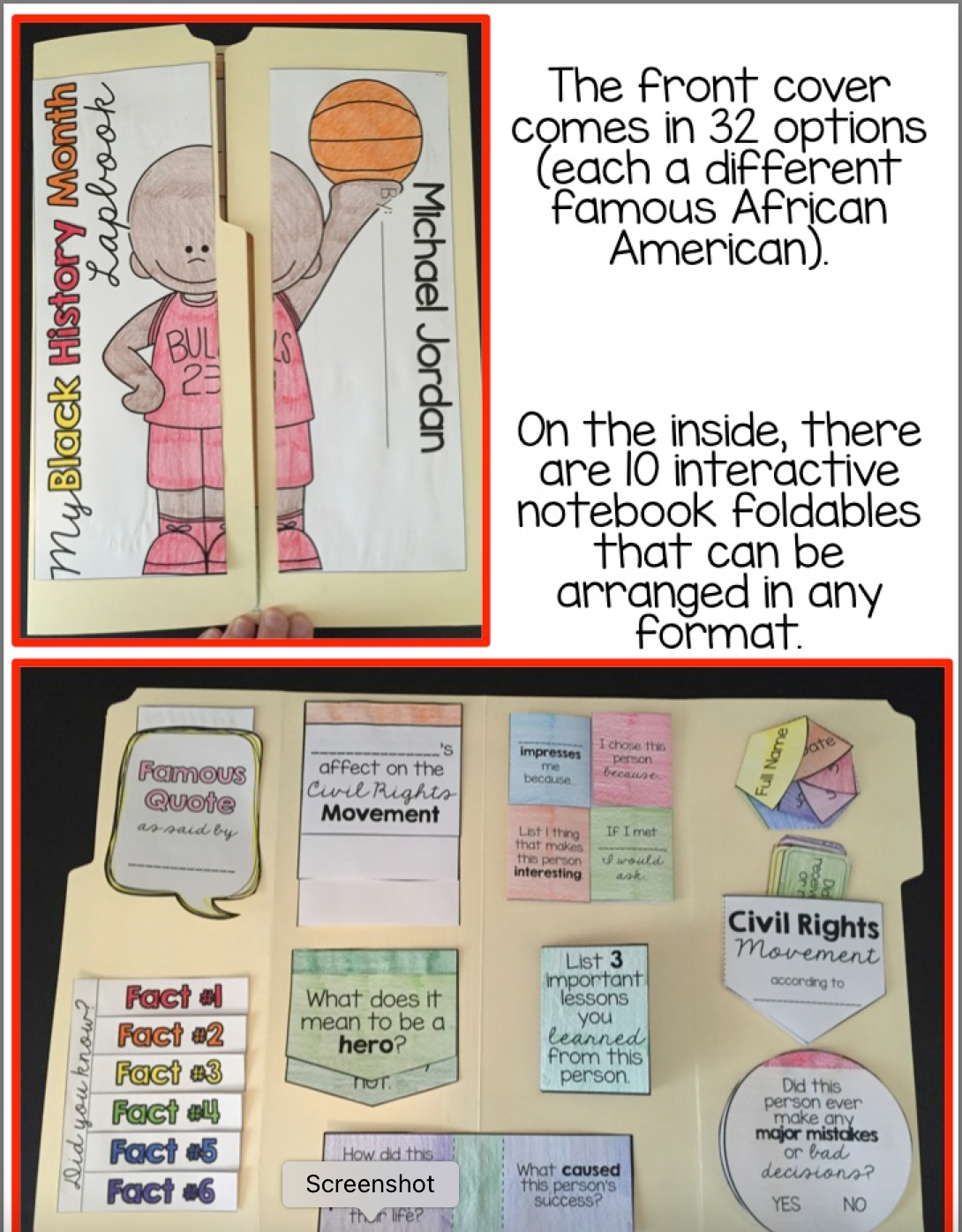 Black History Month Research INB Lapbook {with 10 foldables!}