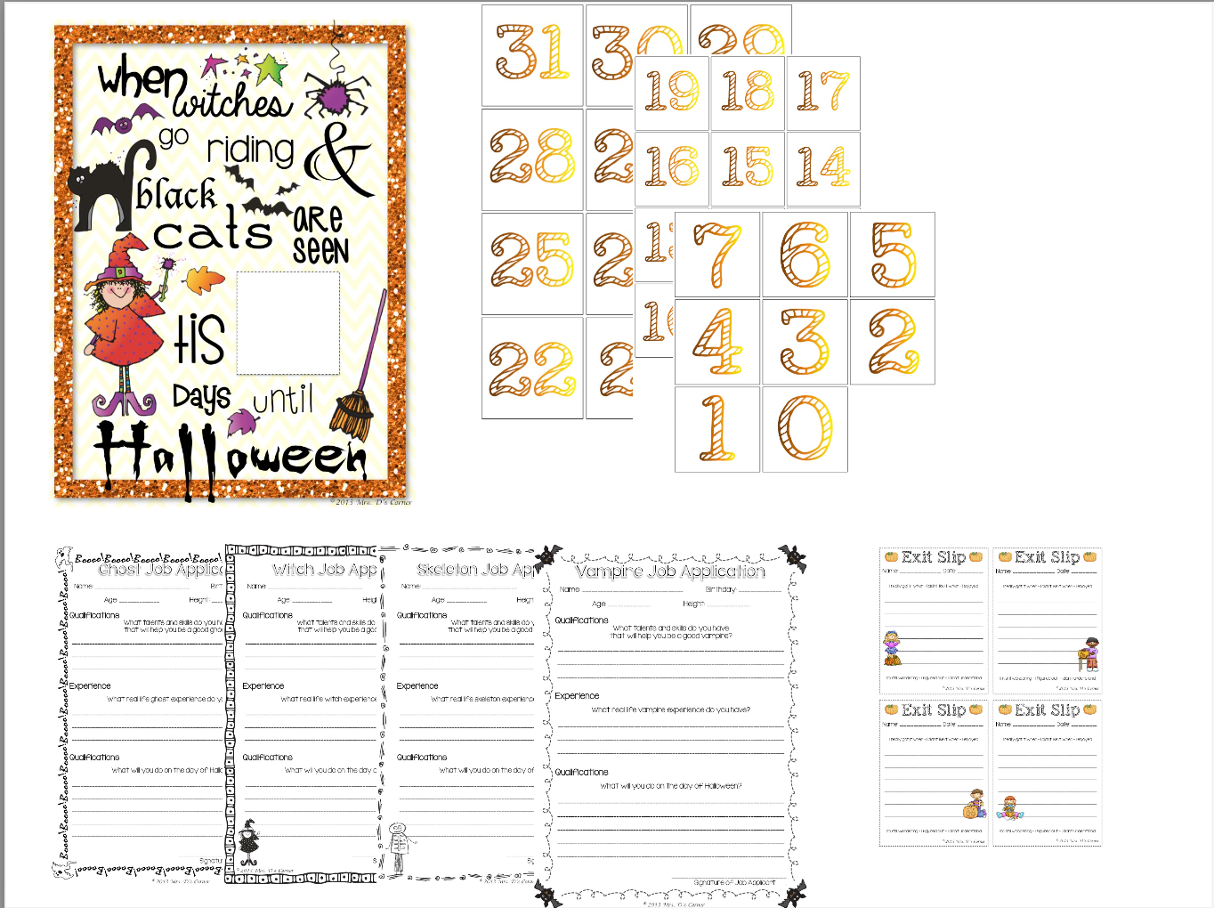 Halloween Activities for Special Ed Halloween Literacy and Math Games