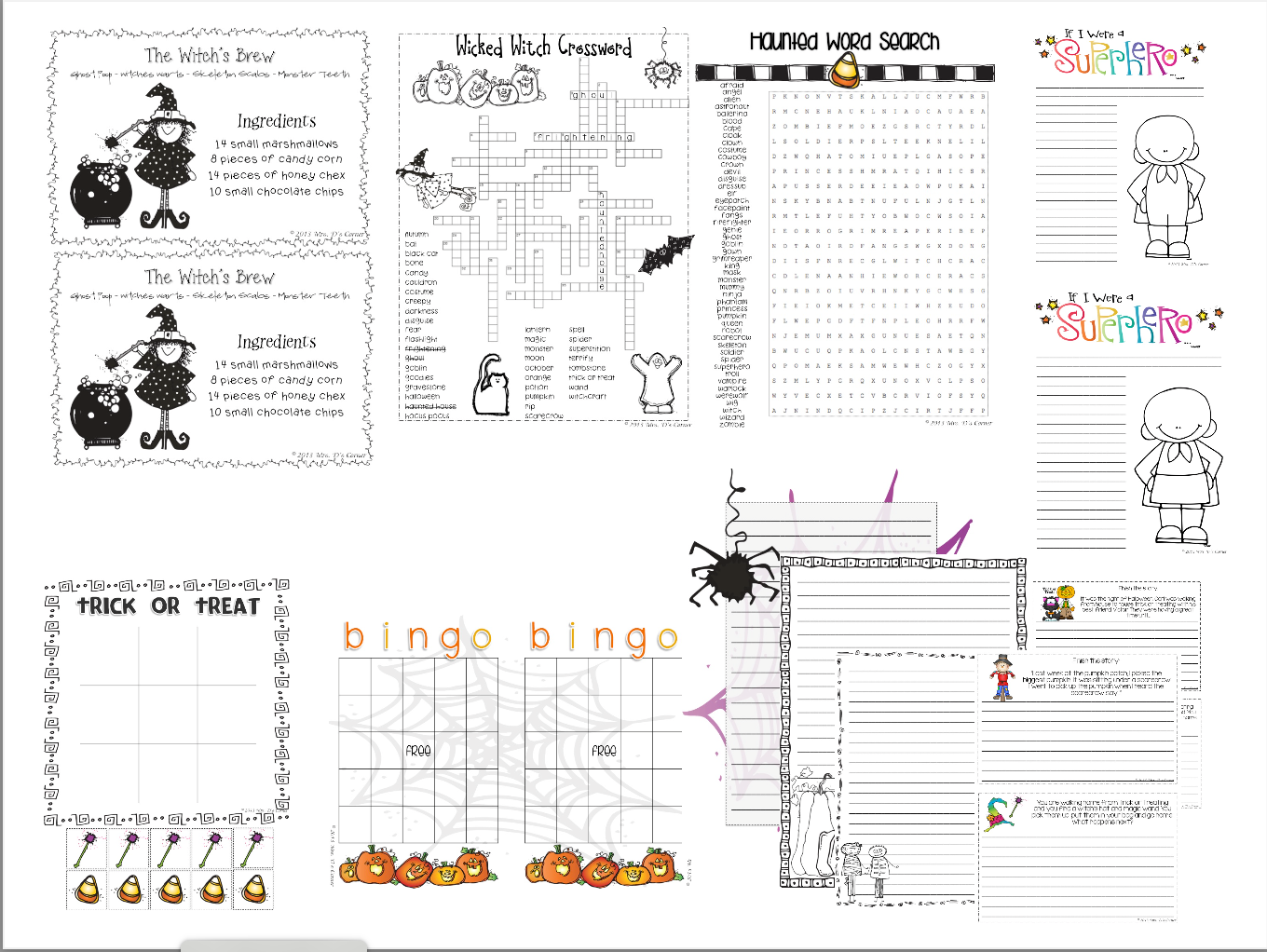 Halloween Activities for Special Ed Halloween Literacy and Math Games