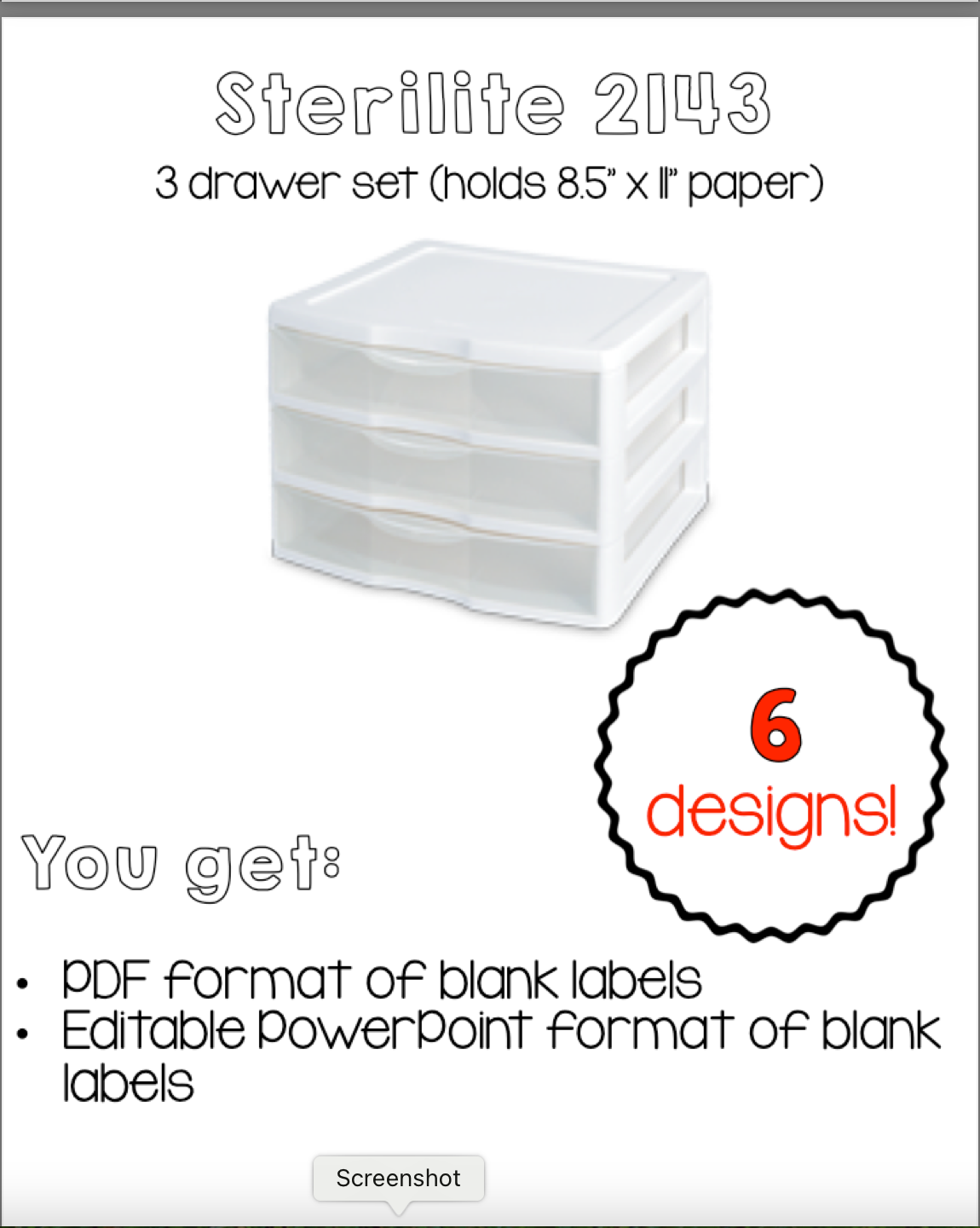Sterilite Container Templates { Red White and Black Theme }