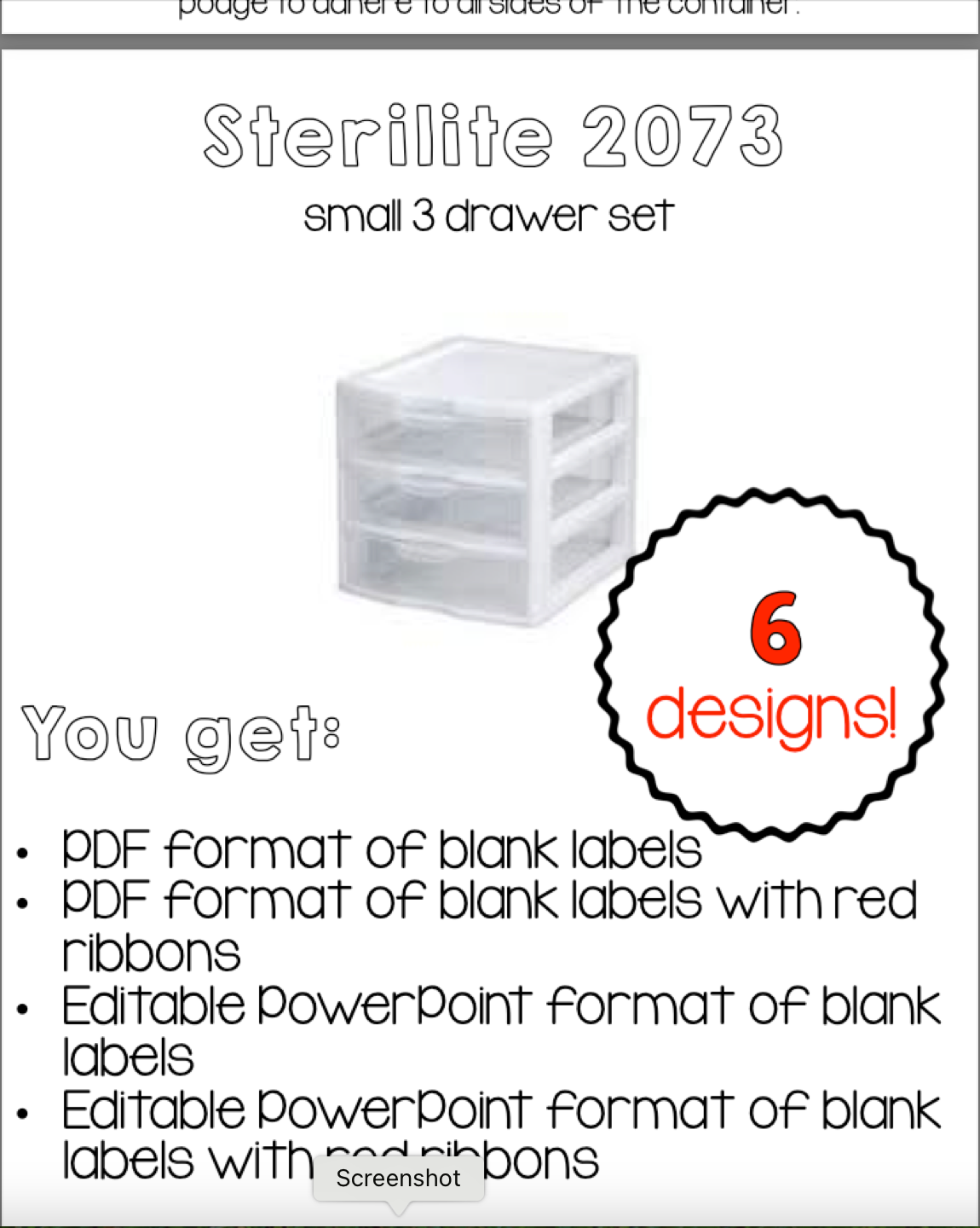 Sterilite Container Templates { Red White and Black Theme }