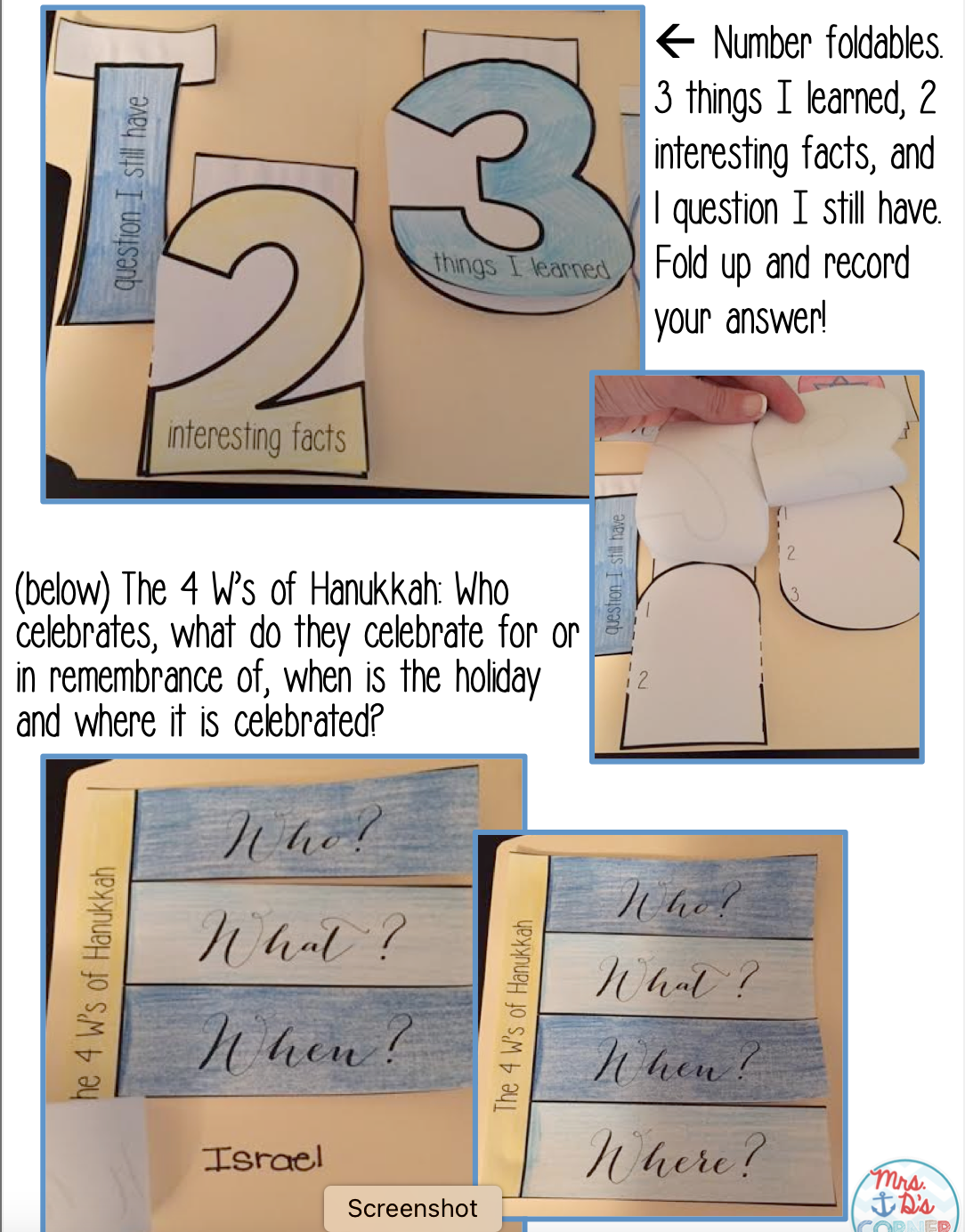 Hanukkah (Chanukah) Lapbook with 11 foldables! { Grades 2 - 5 }