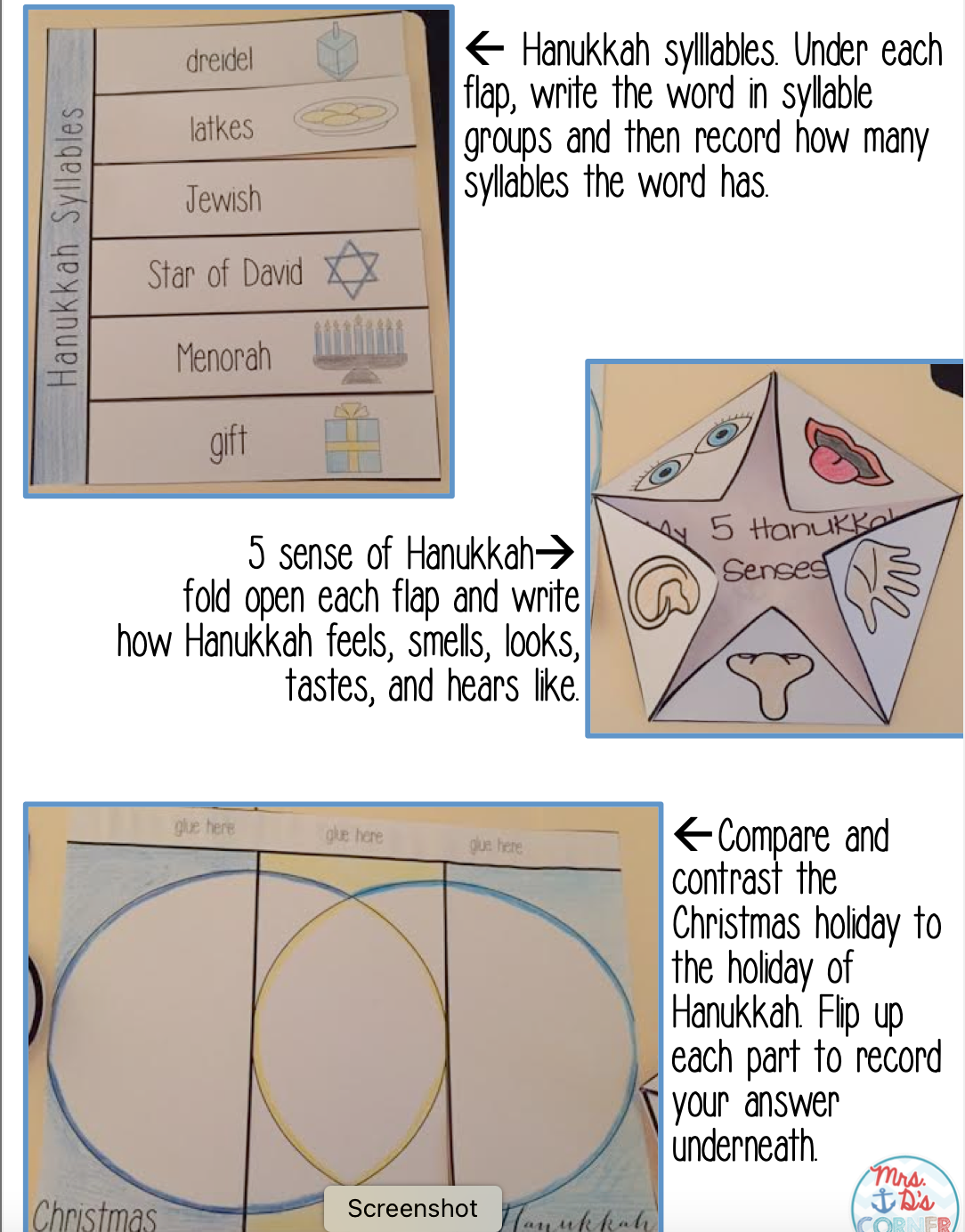 Hanukkah (Chanukah) Lapbook with 11 foldables! { Grades 2 - 5 }