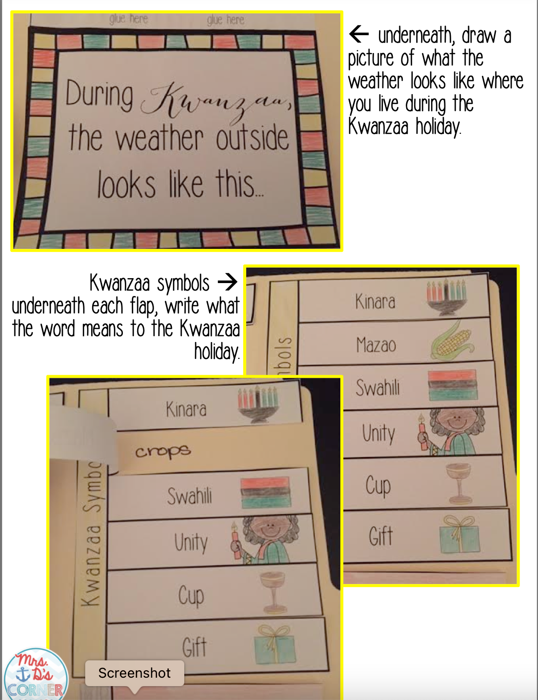 Kwanzaa Lapbook { with 11 foldables! } for Grades 2 - 5