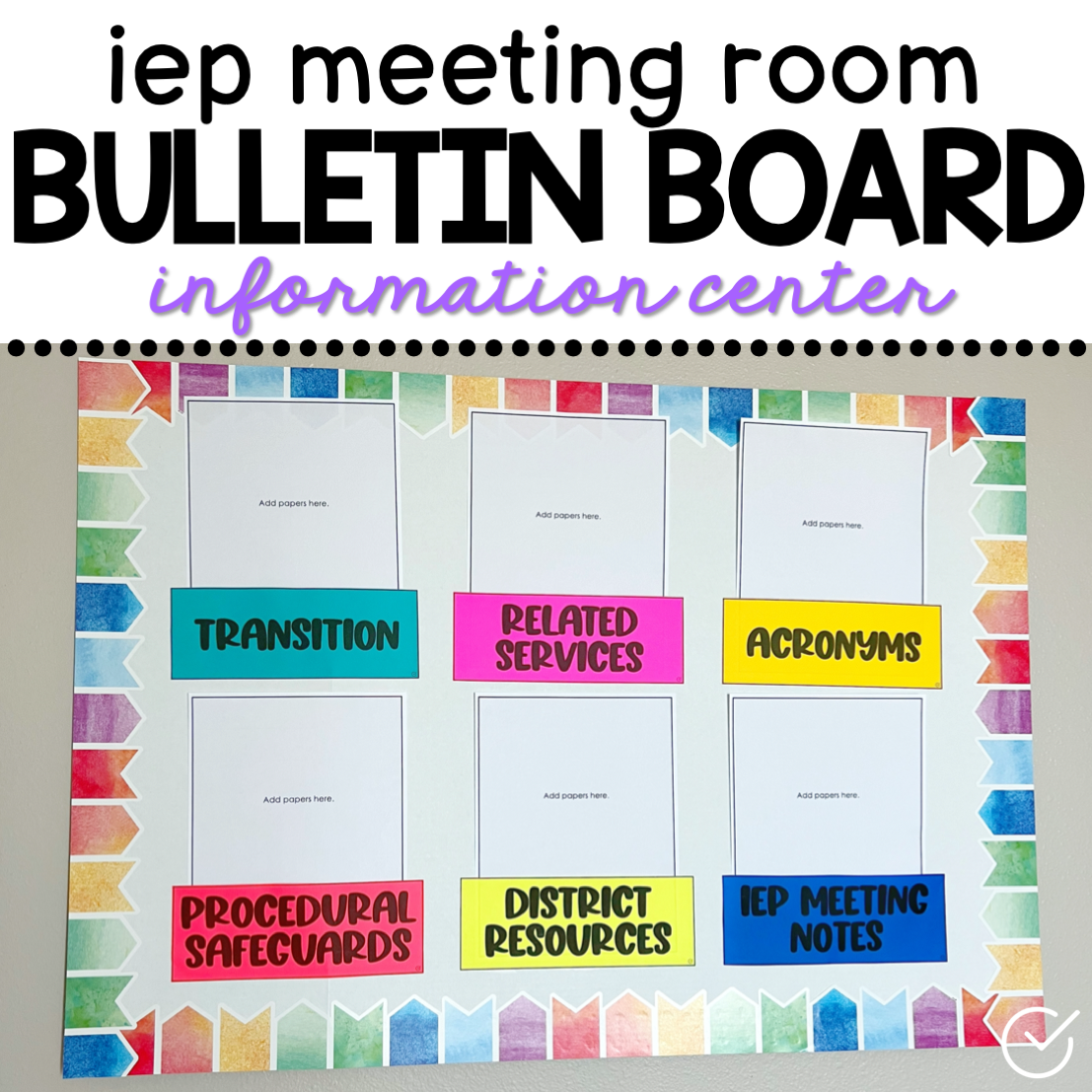 Special Ed Information Center Bulletin Board Display IEP Bulletin Bo