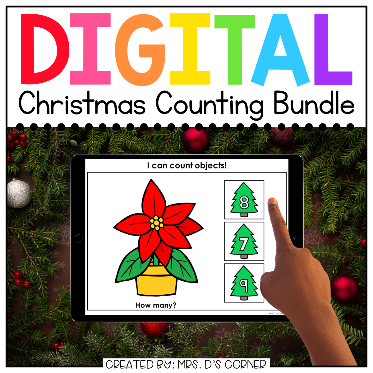 Digital Christmas Themed Counting to 20 Activity Bundle | Distance Learning