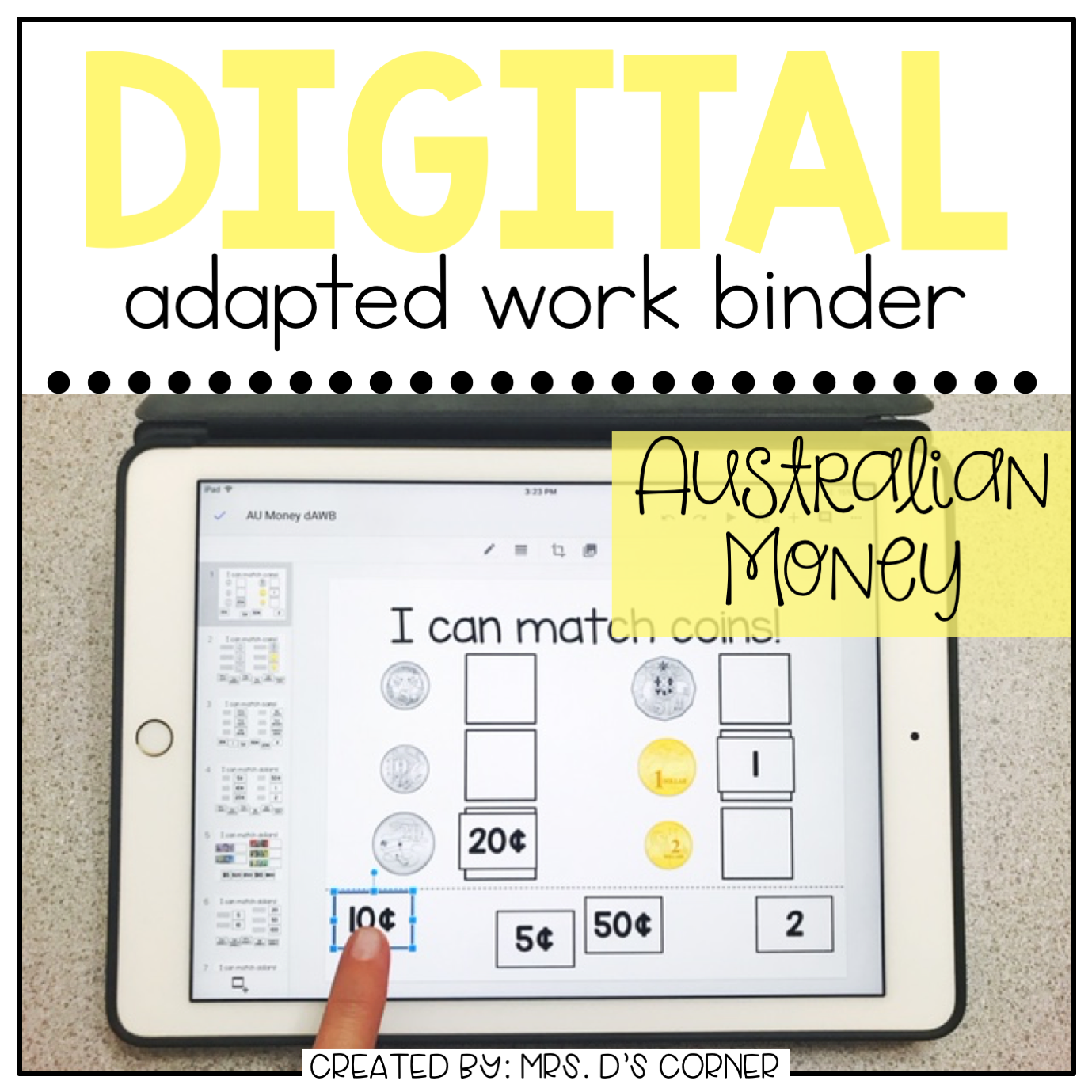 DIGITAL Adapted Work Binder ( Australian Currency )