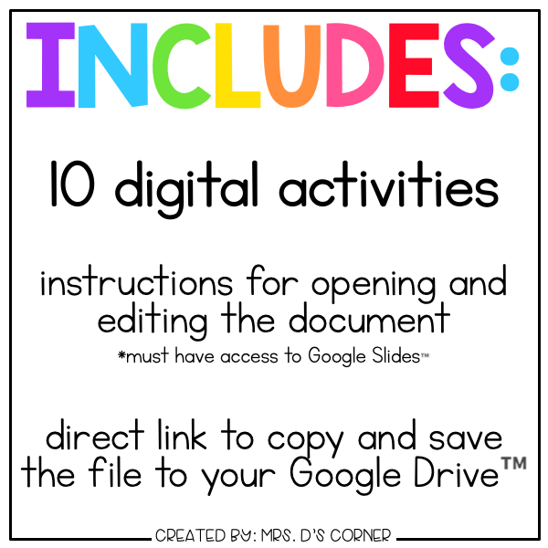 Nursery Rhymes Concepts of Print Digital Activities | Distance Learning