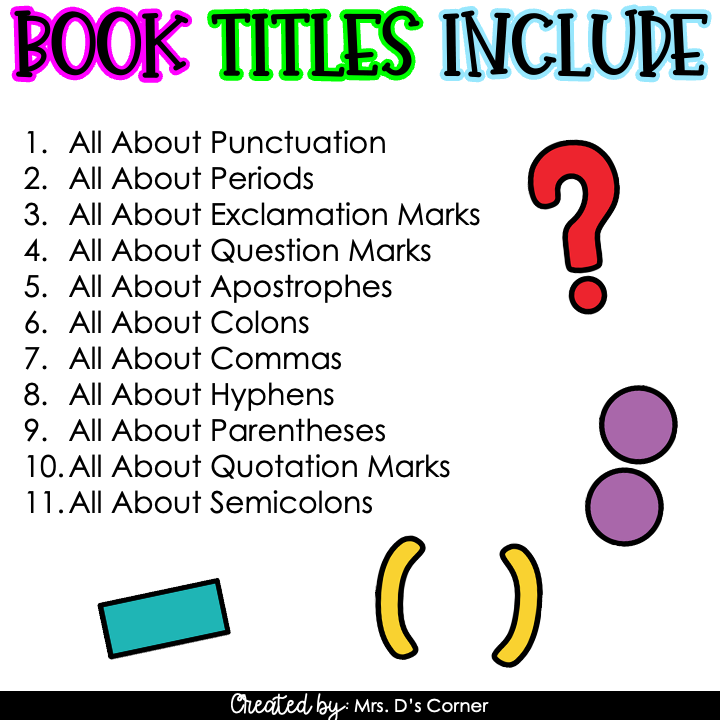 Punctuation Adapted Book Bundle 11 Books Digital Printable Adapte