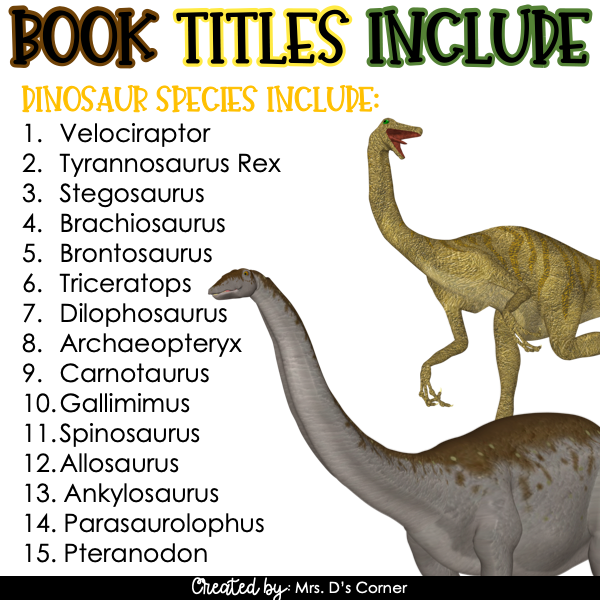 Dinosaur Adapted Book Bundle - 15 Species Included! | Dinosaur Books