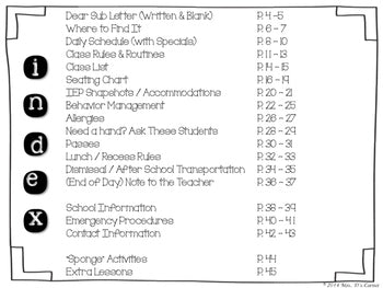 Editable Substitute Binder { Modern Black White } The Ultimate Sub Binder Guide