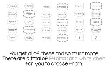 Classroom Set of Labels 2x4 - Color and B/W { Avery Label #8163 }