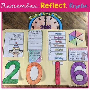 New Years Lapbook { with 12 foldables! } New Year's Resolution
