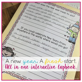 New Years Lapbook { with 12 foldables! } New Year's Resolution