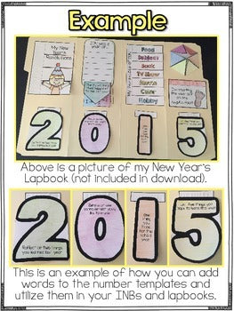 Editable Interactive Notebook NUMBERS Templates { Numbers 0 - 9 }