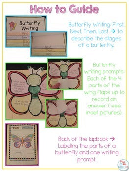 Life Cycle of a Butterfly Lapbook {with 12 foldables} Butterfly Life Cycle INB