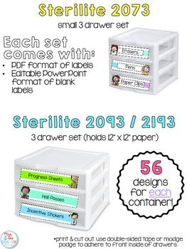 Editable Melonheadz Teacher Toolbox Labels { Over 200 labels! } Sterilite Labels