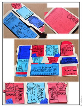 2024 Election Interactive Lapbook with 10 foldables | 2024 Presidential Election