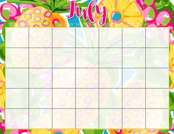 Editable Calendar ( Lilly Inspired )