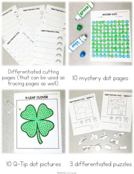 Saint Patrick's Day Fine Motor Skills and Activities
