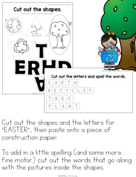 Earth Day Fine Motor Skills and Activities