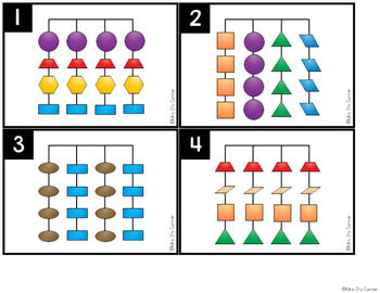 Shapes Matching Mats and Activity Cards (Patterns, Colors, and Matching)