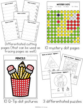 Back to School Fine Motor Skills and Activities