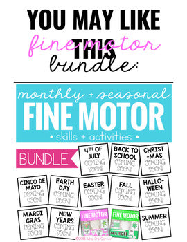 Back to School Fine Motor Skills and Activities