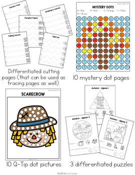 Autumn / Fall Fine Motor Practice Skills and Activities