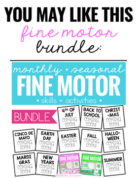 Halloween Fine Motor Practice Skills and Activities