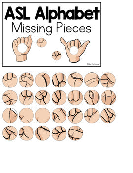 ASL Alphabet Missing Pieces Task Box | Task Boxes for Special Education
