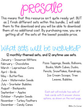 BUNDLE Numbers 0 to 10 Task Boxes ( 24 sets! ) | Counting Task Boxes
