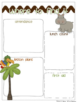 Editable Substitute Binder { Jungle } The Ultimate Sub Binder Guide
