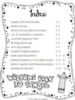 Back to School Packet - Teacher Survivor Guide - First Days of School