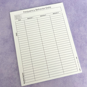 Frequency Behavior Data Notepad | 50 Sheets